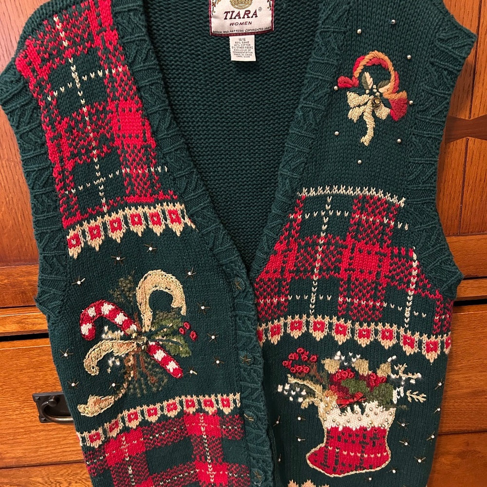 Christmas Vest with decorative embellishment